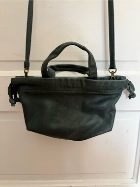 Madewell forest green mini Piazza handbag Leather Mini Tote Crossbody Bag